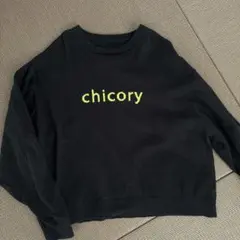 chicory ロゴ刺繍 綿100%ロゴニット 150