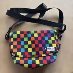 YAKPAK カラフルチェックショルダーバッグ マルチカラー ミスドのサムネイル