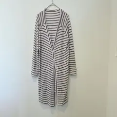 アーバンリサーチ ロングカーディガン ボーダー 白　ホワイト　赤　フリーサイズ