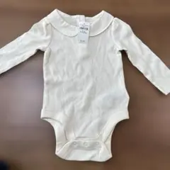 GAP アイボリー 長袖 襟付きロンパース 70cm