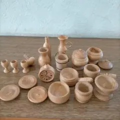 木製ミニチュア食器セット