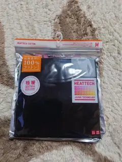 ユニクロ極暖ヒートテック UネックT(八分袖)ブラックM