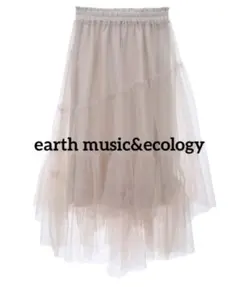 earth music&ecology イレギュラーヘム段々チュールスカートのサムネイル