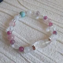 ラリマー　天珠　デザインブレスレット