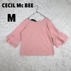 ♥CECIL McBEE♥ セシルマクビー (M)袖フリル ブラウス リボン