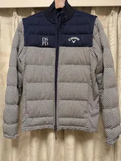 キャロウェイ 2WAY ダウンジャケット M ネイビー 総柄 ベスト