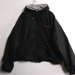 A708　STEVE&BARRY'S　ふっくらナイロンジャケットL　黒　US古着