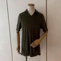 グランサッソ／パイルポロシャツ／スキッパー／オリーブ／50のサムネイル