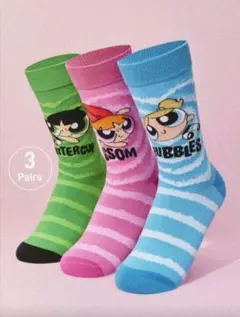 パワーパフガールズ✪靴下3足セット