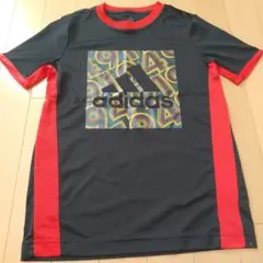 adidas　アディダス　半袖　140　黒色　ブラック　カットソー