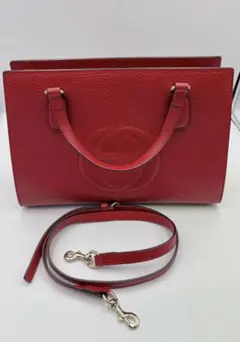 Gucci グッチ レッド　レザー ショルダーバッグ　ソーホー　607722