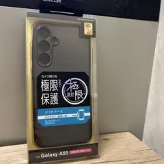 ELECOM Galaxy A55 ソフトケース メタリックブラック