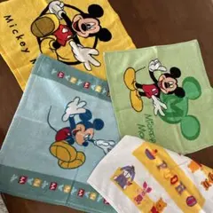 ミッキーマウス タオル 100%コットン４枚セット