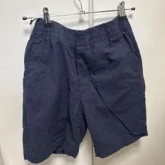 UNIQLO ショートパンツ　ネイビー ストライプ 半ズボン　150