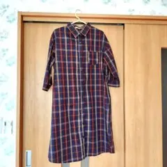 SHOO・LA・RUE チェック柄シャツワンピース Mサイズ ベルト付