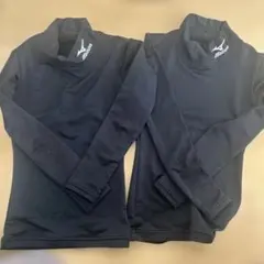 Mizuno ハイネックアンダーシャツ 2枚セット 黒　野球　テニス　裏起毛