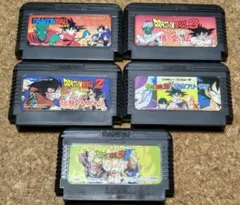 【動作確認済】ファミコン ドラゴンボールシリーズ 5本セット（状態難あり）