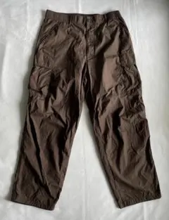 ユニクロ C ワイドフィットカーゴパンツ ダークブラウン L