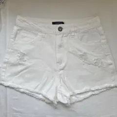 【新品未使用】SUREVE ショートパンツ ダメージデニム ホワイト 短パン