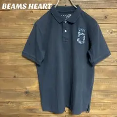 ♦︎【ビームスハート】BEAMS HEART ネイビー 半袖ポロシャツ M