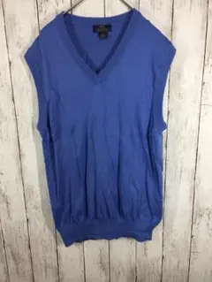 BROOKS BROTHERS　ベスト　 ニット　古着＊青　Mサイズ　I-2-6のサムネイル