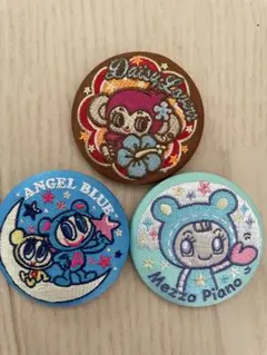 ナルミヤ　キャラクターズ　刺繍缶バッチ　メゾピアノ　エンジェルブルー