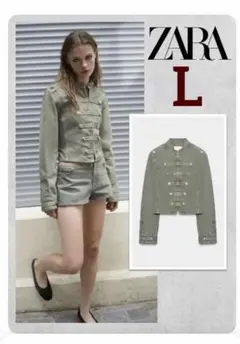 ZARA ボタンディテール入りフィットジャケット XS - メルカリ