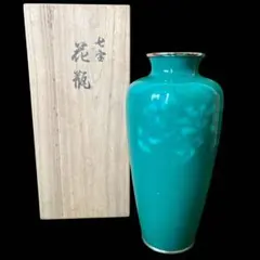 田村七宝 翡翠釉 花文 七宝焼花瓶 高さ25cm 尾張七宝 骨董品 - メルカリ