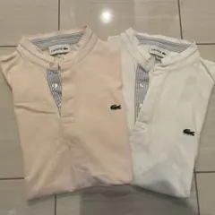 LACOSTE バンドカラー ポロシャツ 2枚セット FR3のサムネイル