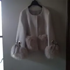 FENNEL オフホワイトのフェイクファーが可愛いジャケット【最終お値引き】