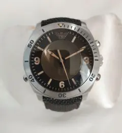 エンポリオ・アルマーニ腕時計 ブラウン/シルバー デジタル(センター)アナログ