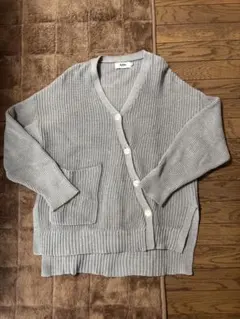 AZUL アシンメトリーニットカーディガン