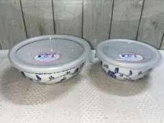 蓋付き　ボウル　大小サイズ　花柄　2個セットのサムネイル