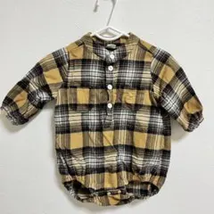 チェック柄ロンパース　70cm