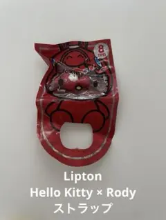 ハローキティ Rody コラボ ストラップ 赤 Lipton 新品未開封