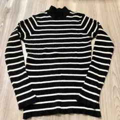 DISCOAT モチモチリブパイピングハイネック ニット