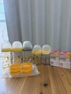 Pigeon 哺乳瓶 5本&乳首セット