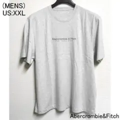 アバクロ/US:XXL/H.グレー/胸ロゴ刺繍 半袖クルーTシャツ