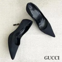GUCCI グッチ パンプス ヒール GG柄 黒 22.5cm 22.5のサムネイル