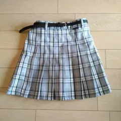 ラブトキシック　プリーツスカート　　 チェック柄　ブルー　130