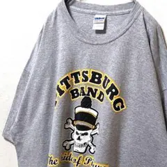 ギルダン ピッツバーグバンド ロゴ Tシャツ グレー 灰色 2XL 古着