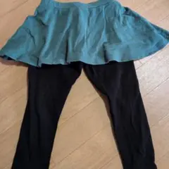 スカート付きレギンス 110cm 緑色
