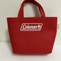 Coleman フェルトトートバッグ レッド