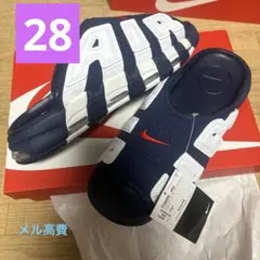 NIKE 28 アップテンポ　スライド　サンダル　ネイビー　28 メル高費 2025年最新】NIKE AIR more uptempo slide 28の人気アイテム - メルカリ