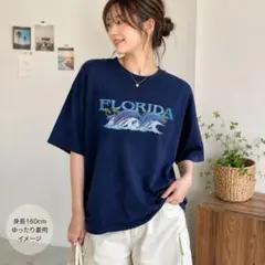 GILDAN フロリダ イルカ Tシャツ L ネイビー Y2Kのサムネイル