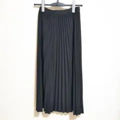 ブラック ロングプリーツスカート