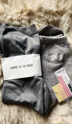 COMME CA DU MODE グレー ソックス 22-24cm他2足セットのサムネイル