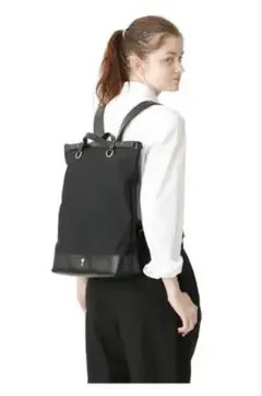 ami paris レザートリム キャンバスバッグ