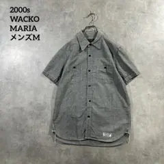 00s WACKO MARIA シャンブレー 半袖ワークシャツ 日本製 メンズMのサムネイル