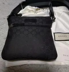グッチ GUCCI GG柄 ショルダーバッグ ナイロン ブラック　正規品